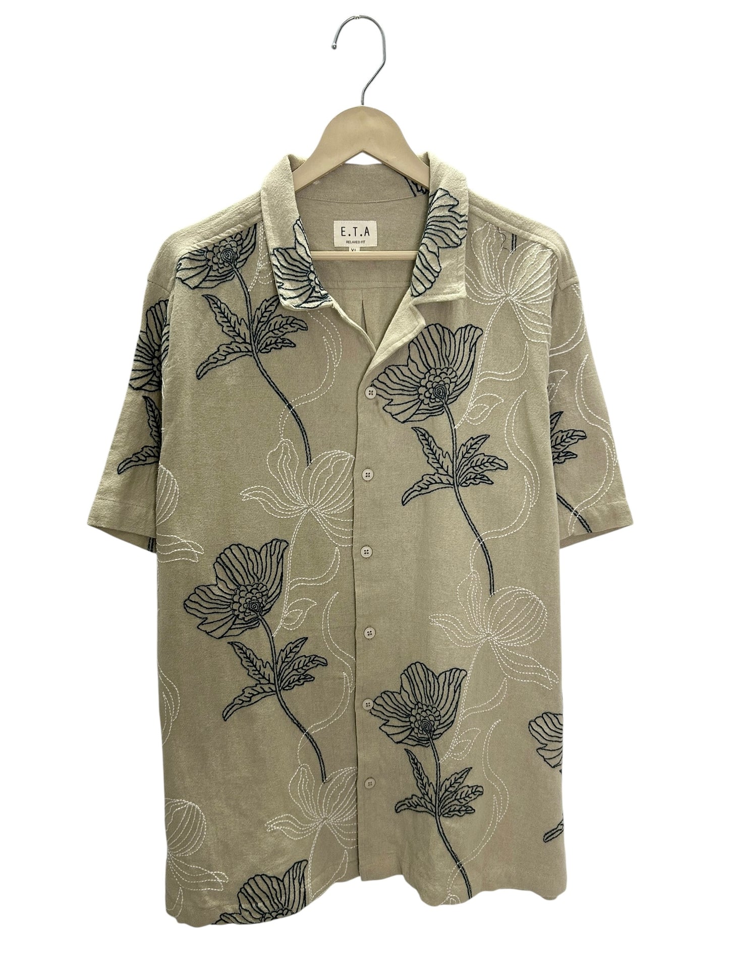 Floral Cotton Embroidered Shirt