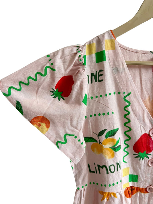 Cotton Fruity Peplum Top