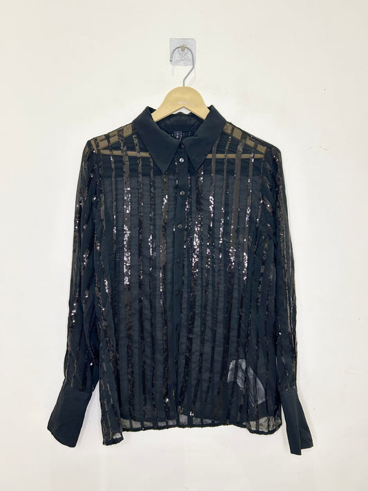 Black Embellished Shirt