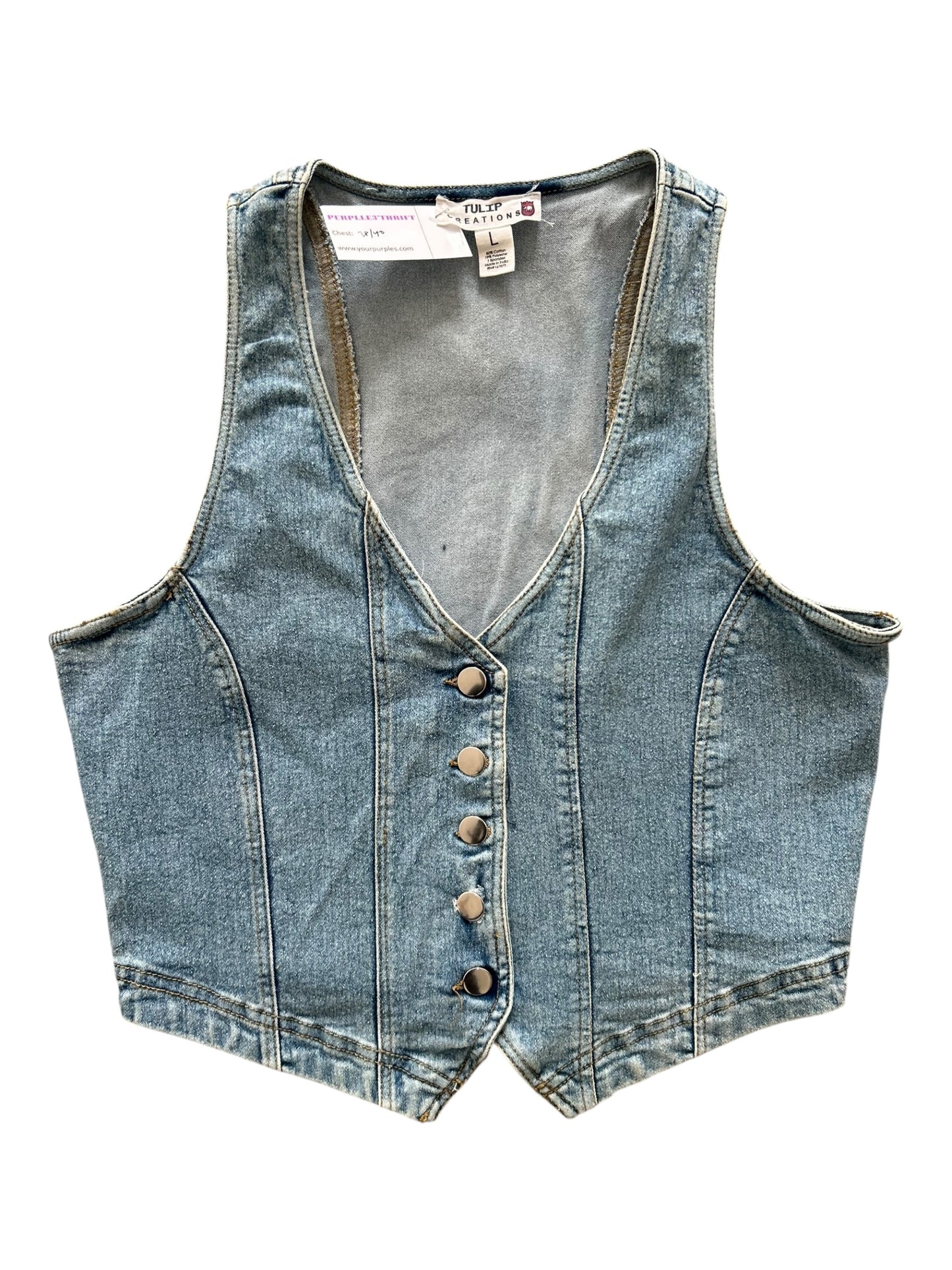 Light Washed Denim Vest