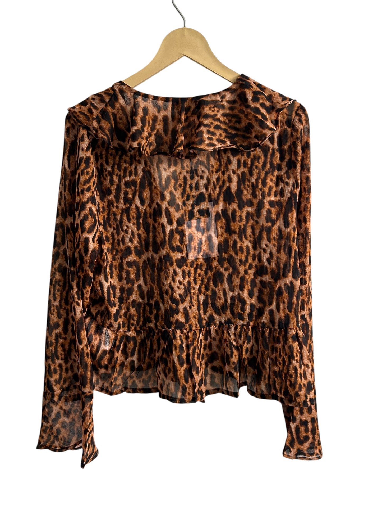 Leopard Ruffle Top