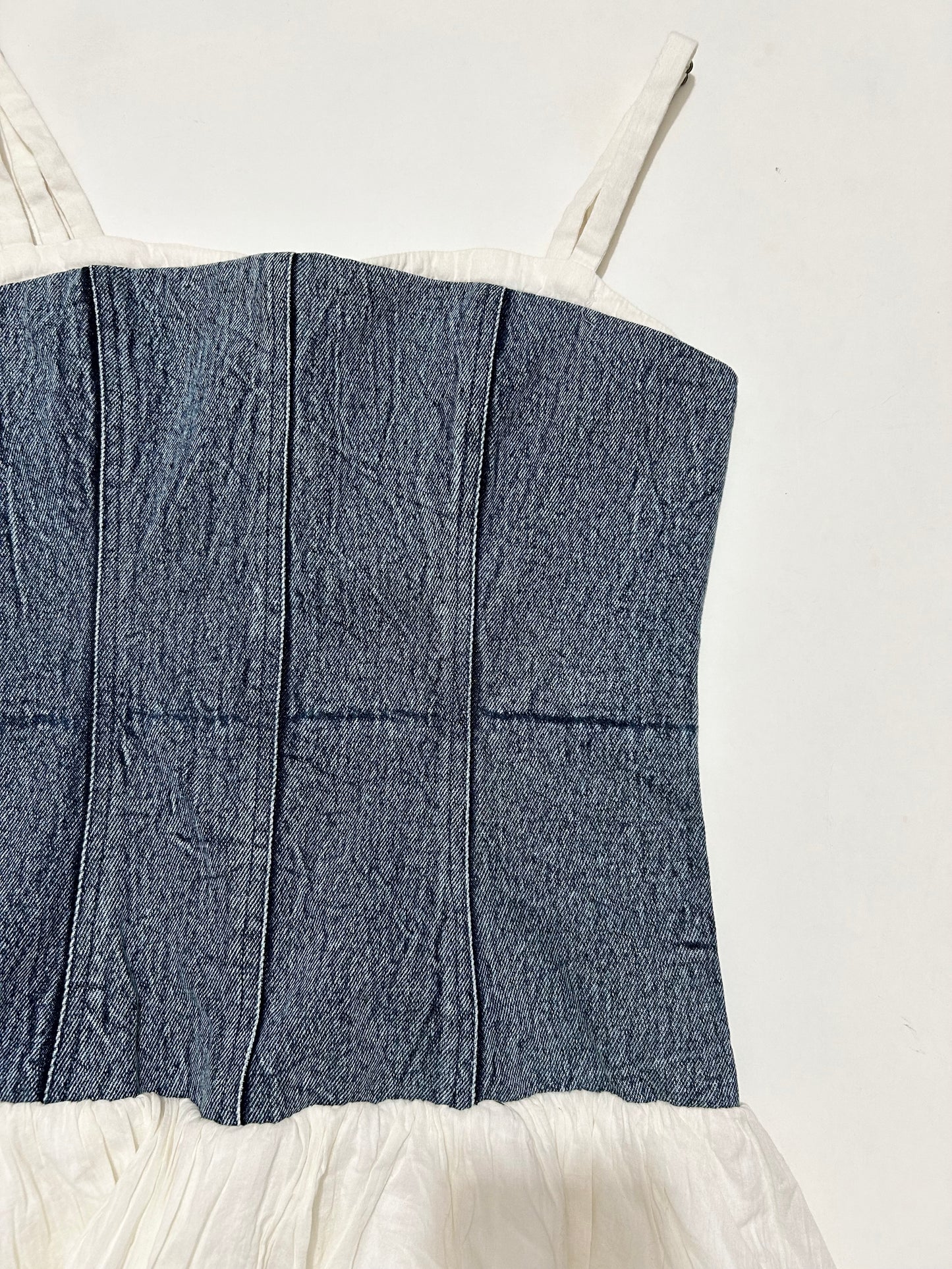 Denim Cotton Romper Dress