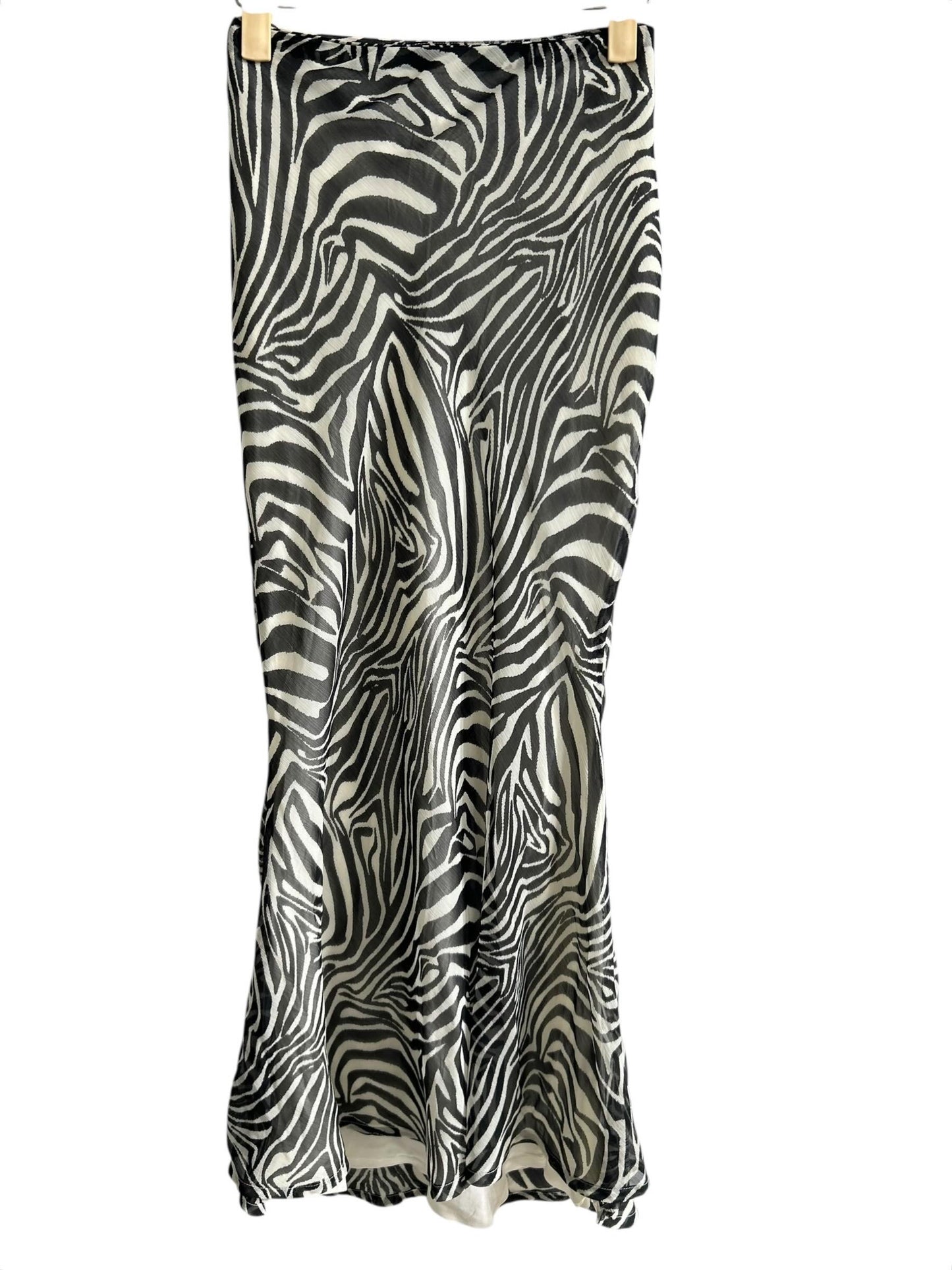 BOOHOO Zebra Print Skirt: 34”