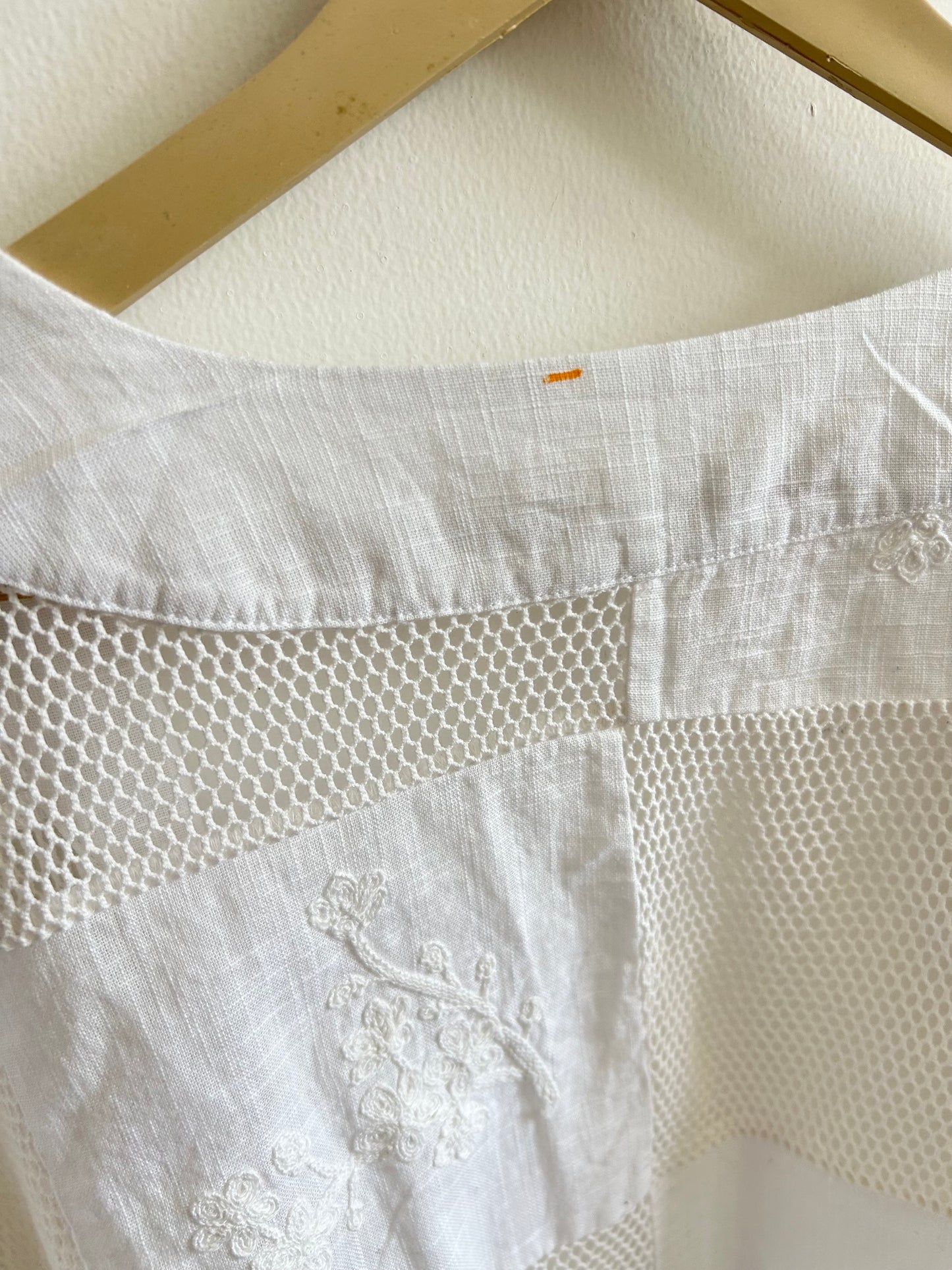 White Embroidered Shrug