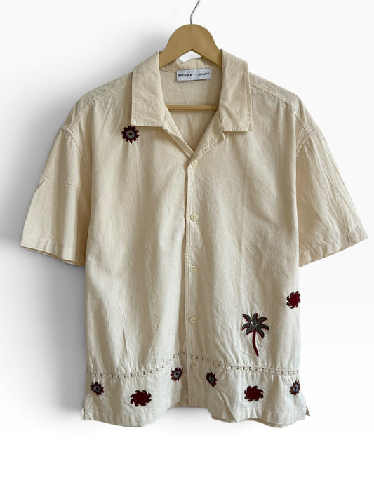 Embroidered Cotton Shirt: 44”