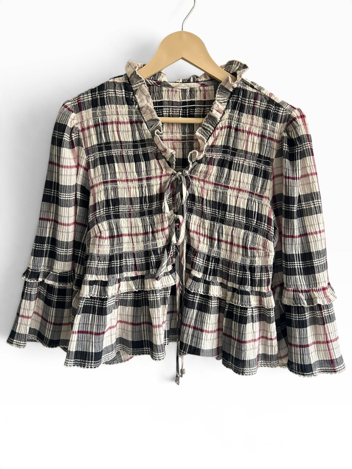 Plaid Cotton Top: 46”