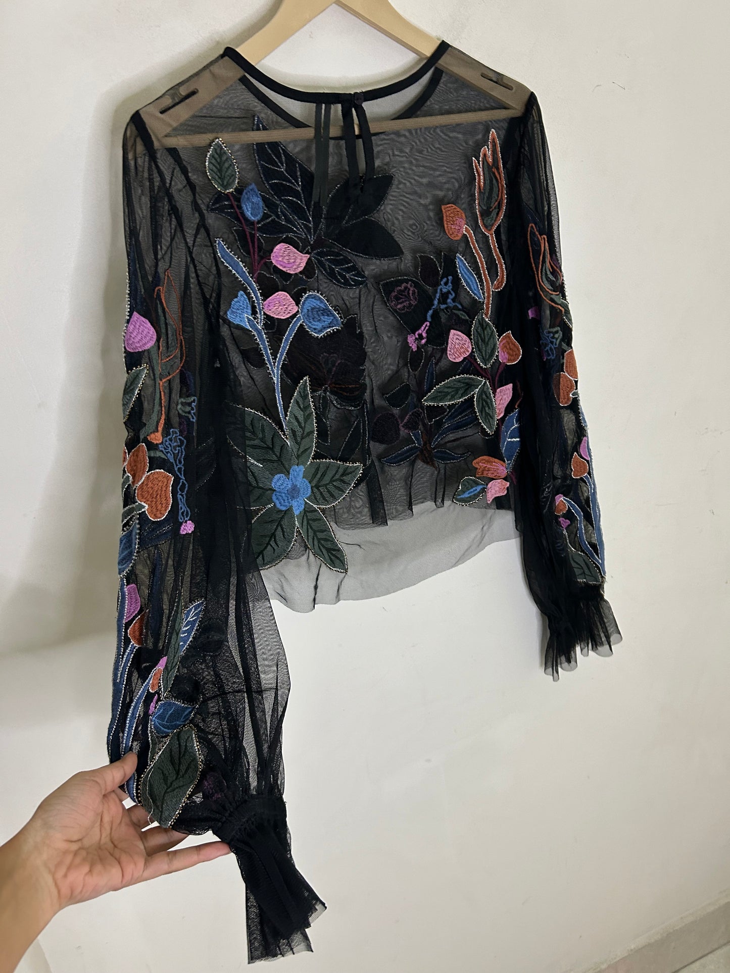 Patchwork Mesh Top