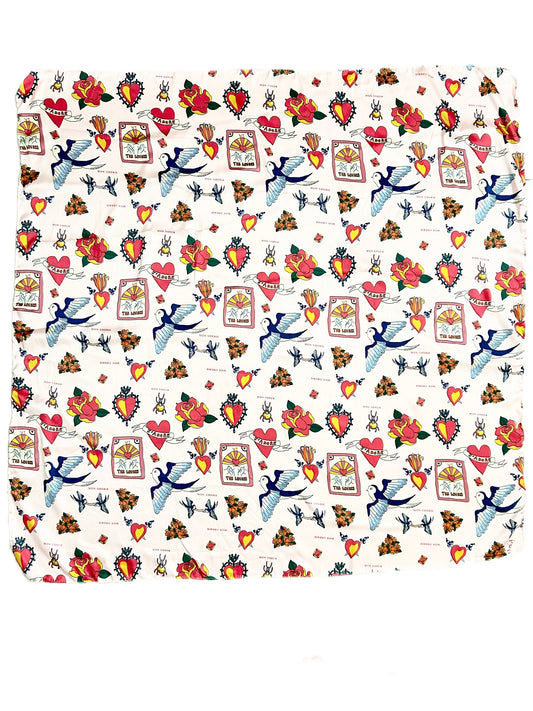 Hearts Scarf 41” x 40”