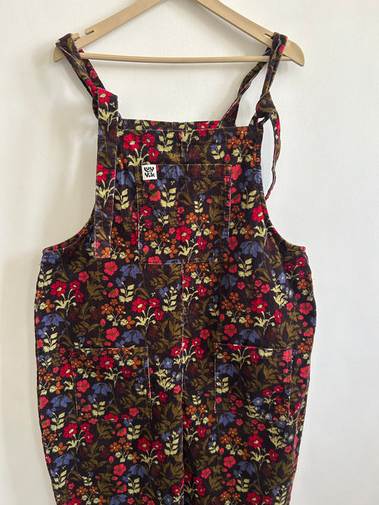 Lucy & Yak Original Corduroy Dungarees in a vintage floral print