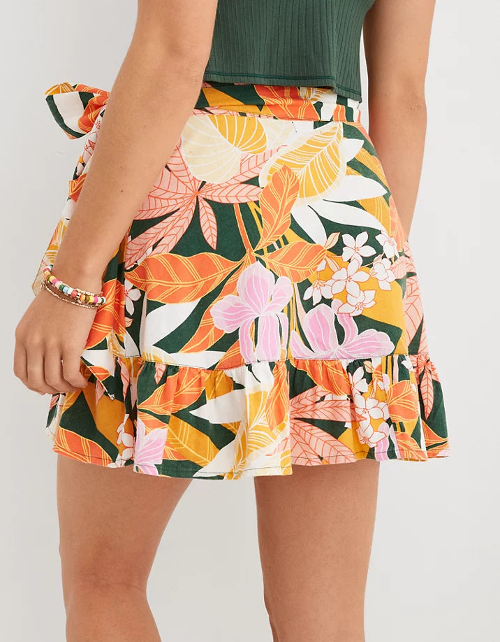 Aerie Wrap Mini Skirt