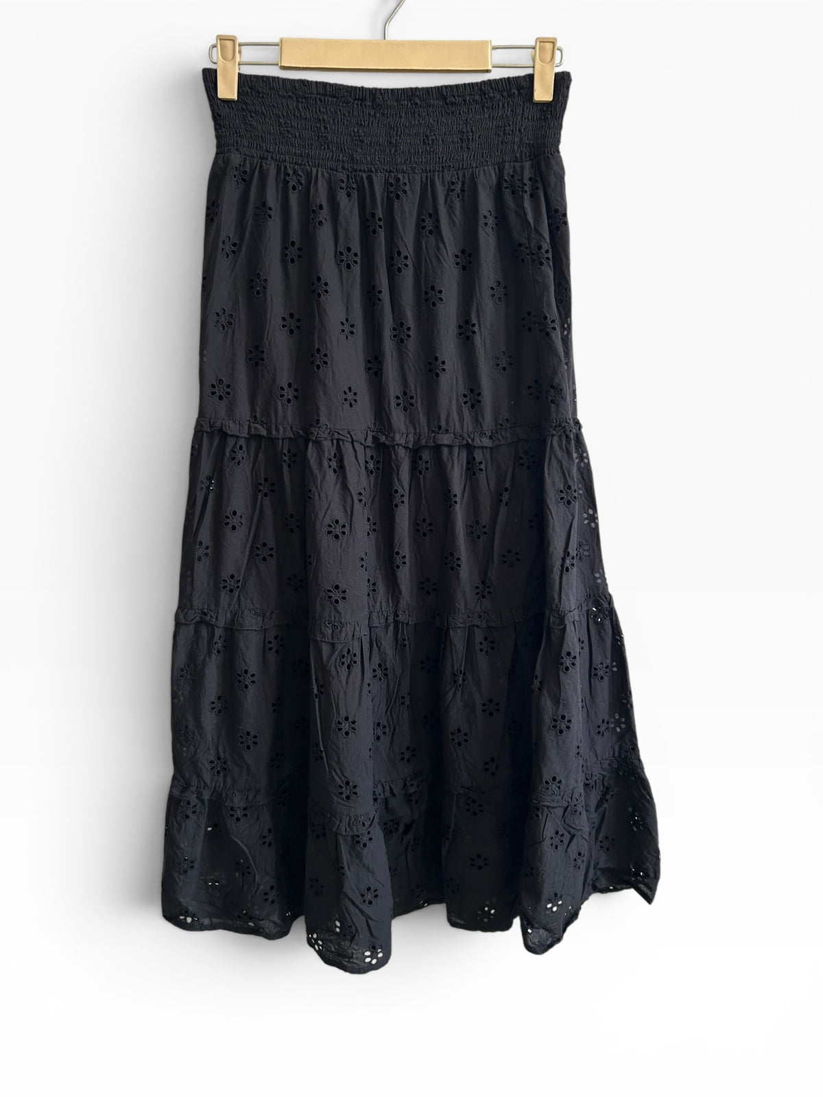 Black Schiffli Skirt