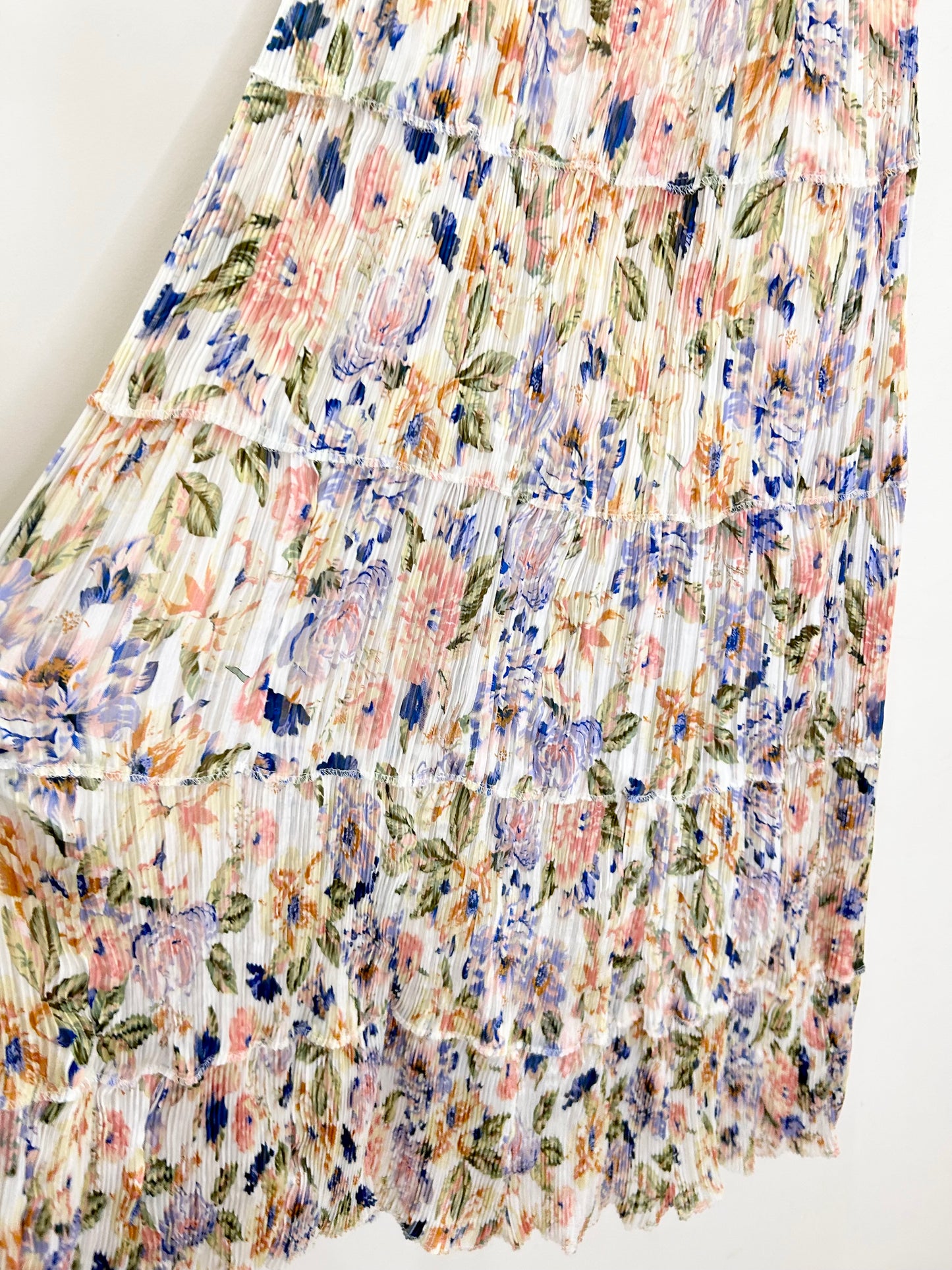 Floral Pleated Skirt