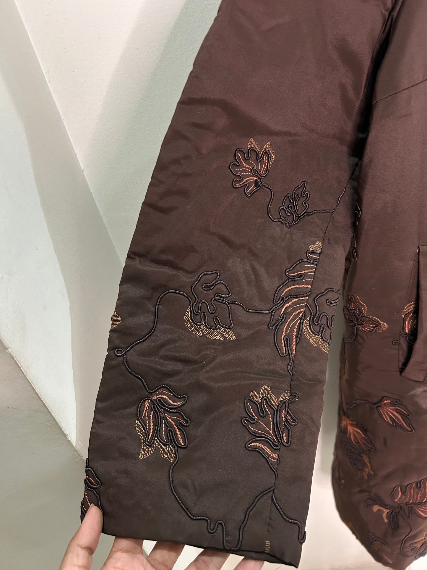 Quilted Embroidered Puffer Jacket