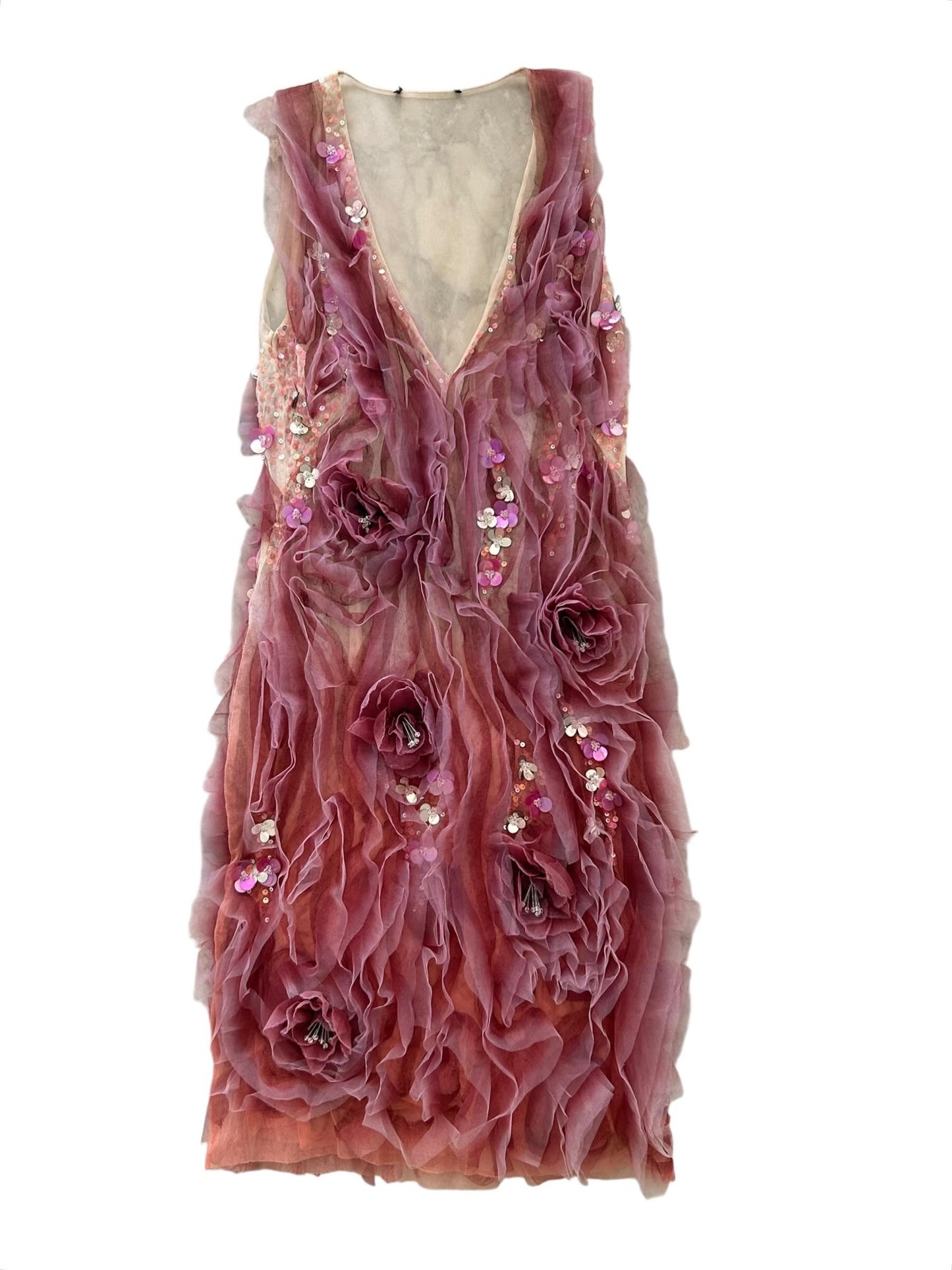 3D Rose Embellishments Dress