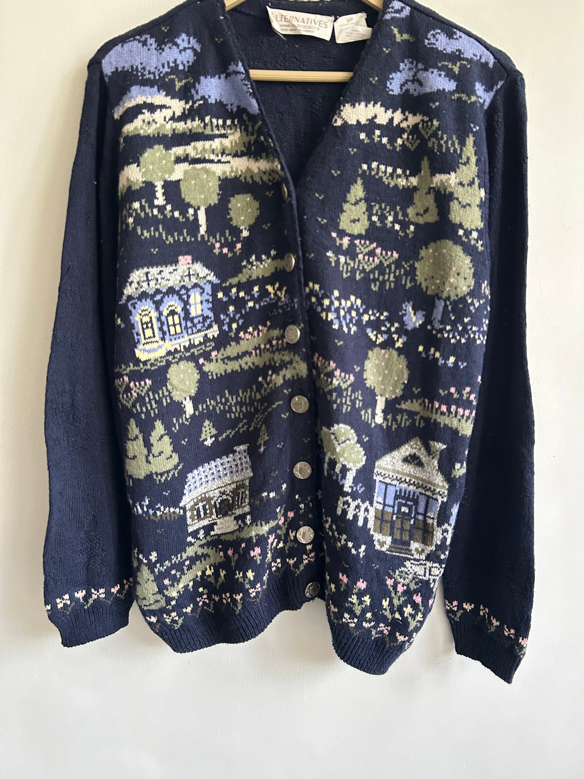 Countryside Cottage Landscape Cardigan