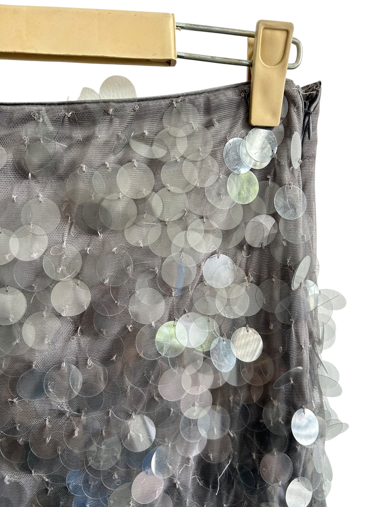Grey Sequined Skirt