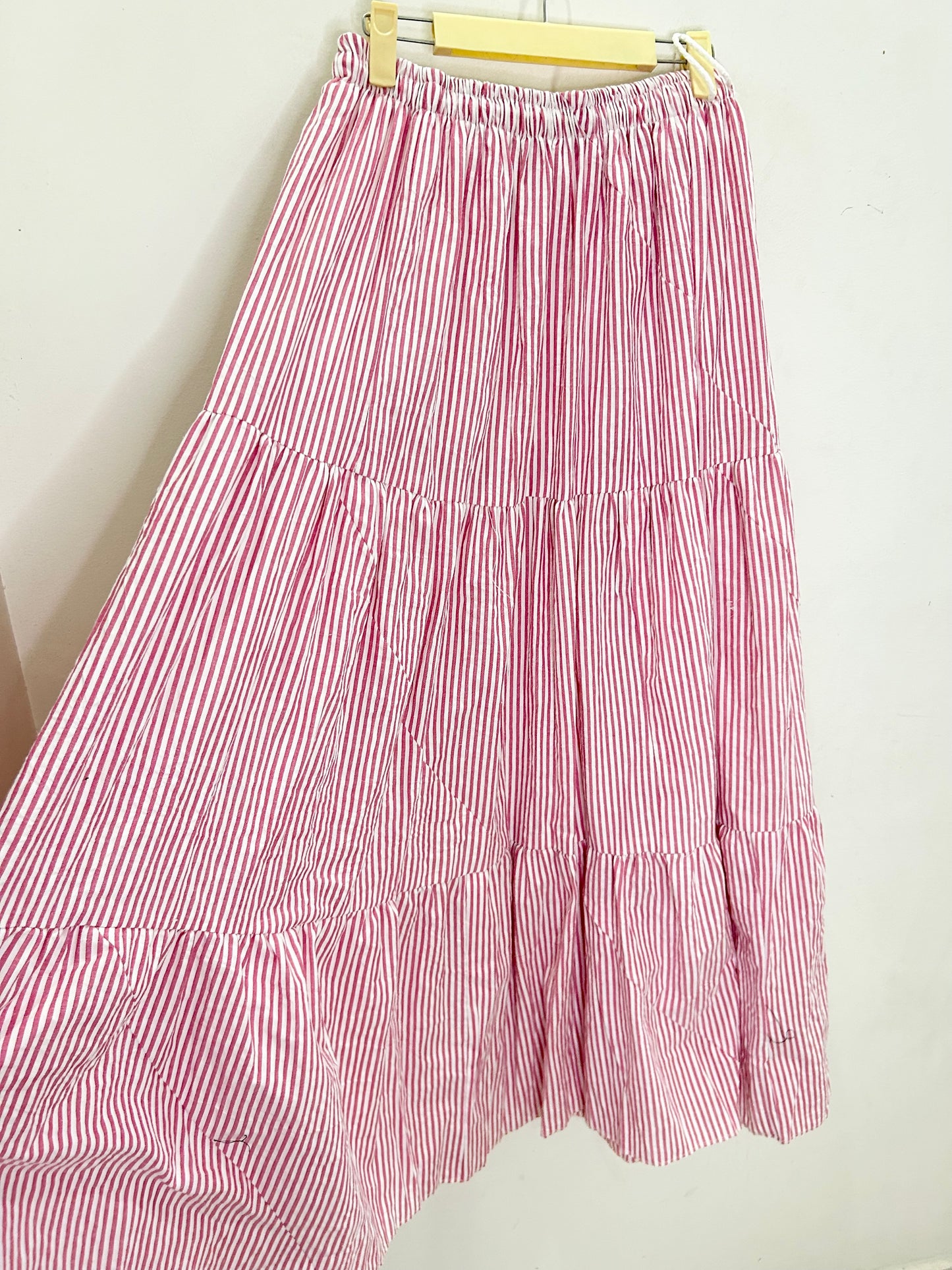 Pink Striped Skirt