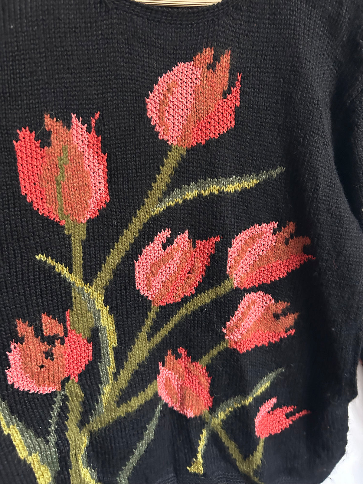 Floral Tulip Knit Sweater