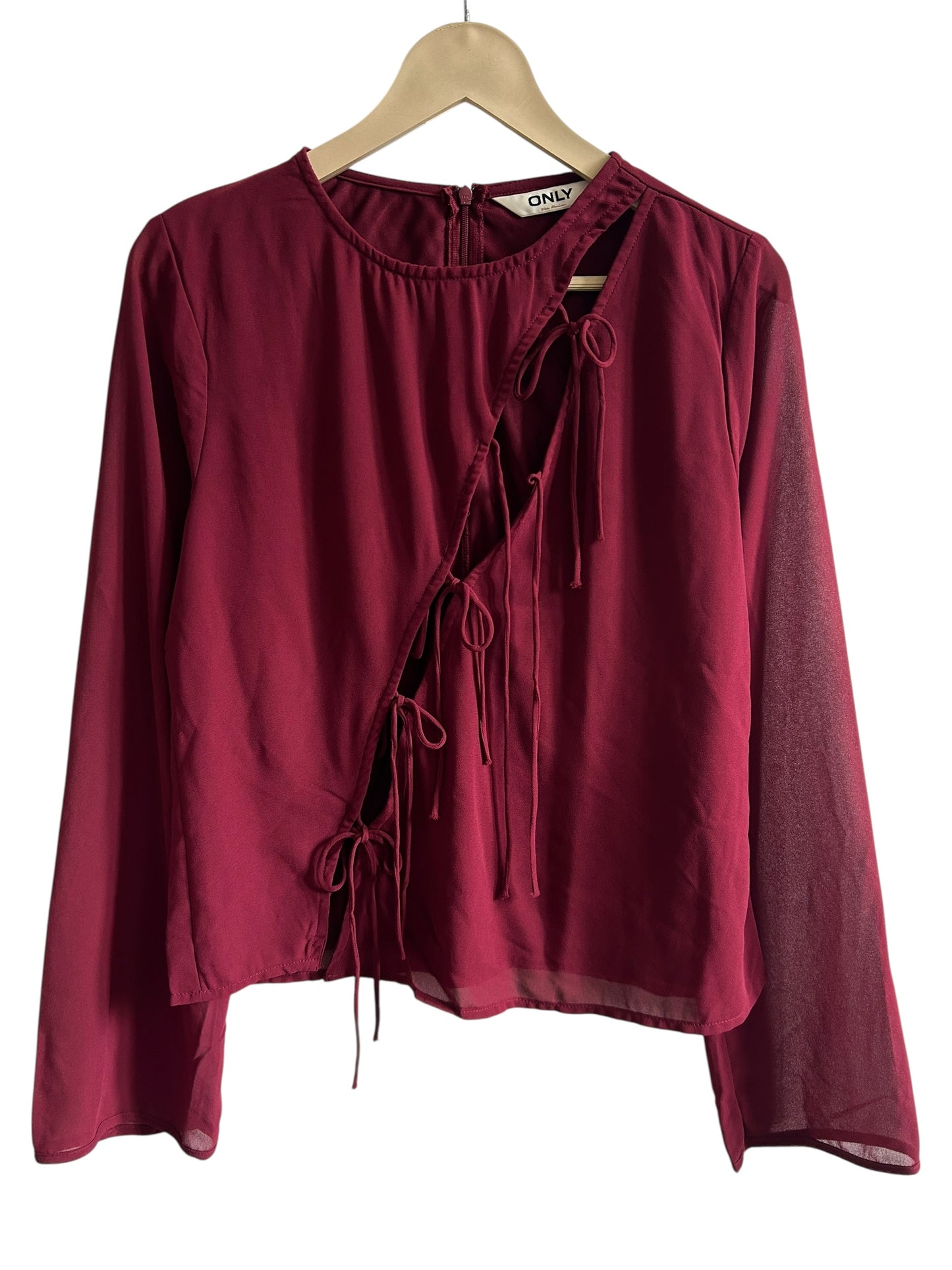 Burgundy Knot Top