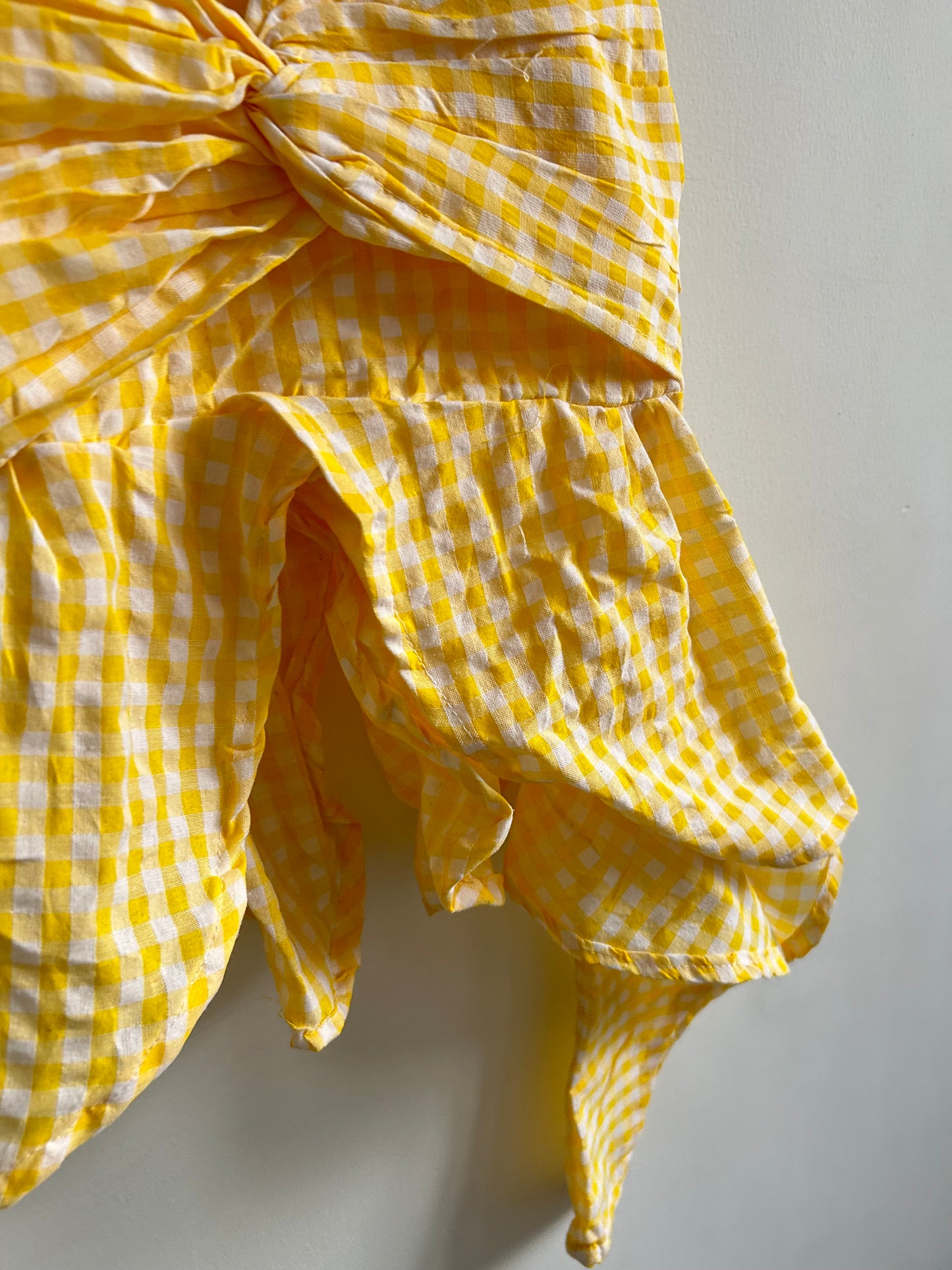 Gingham Yellow Top