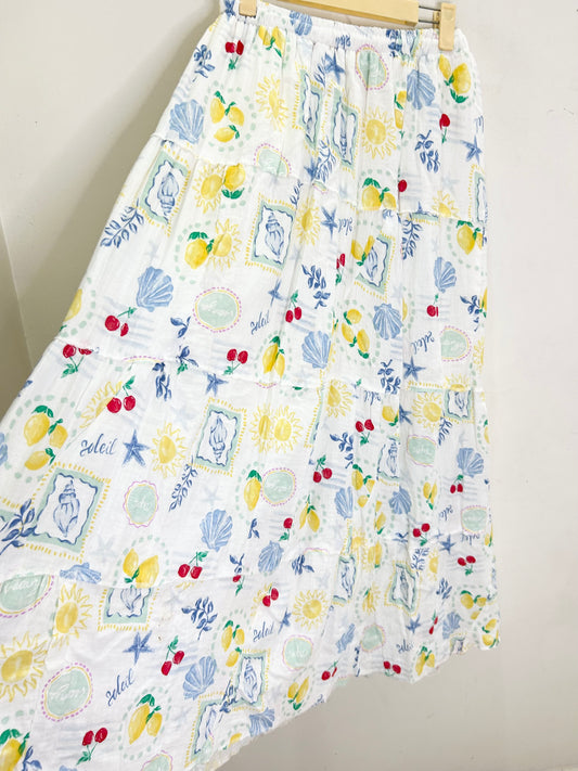 Beach Print Skirt