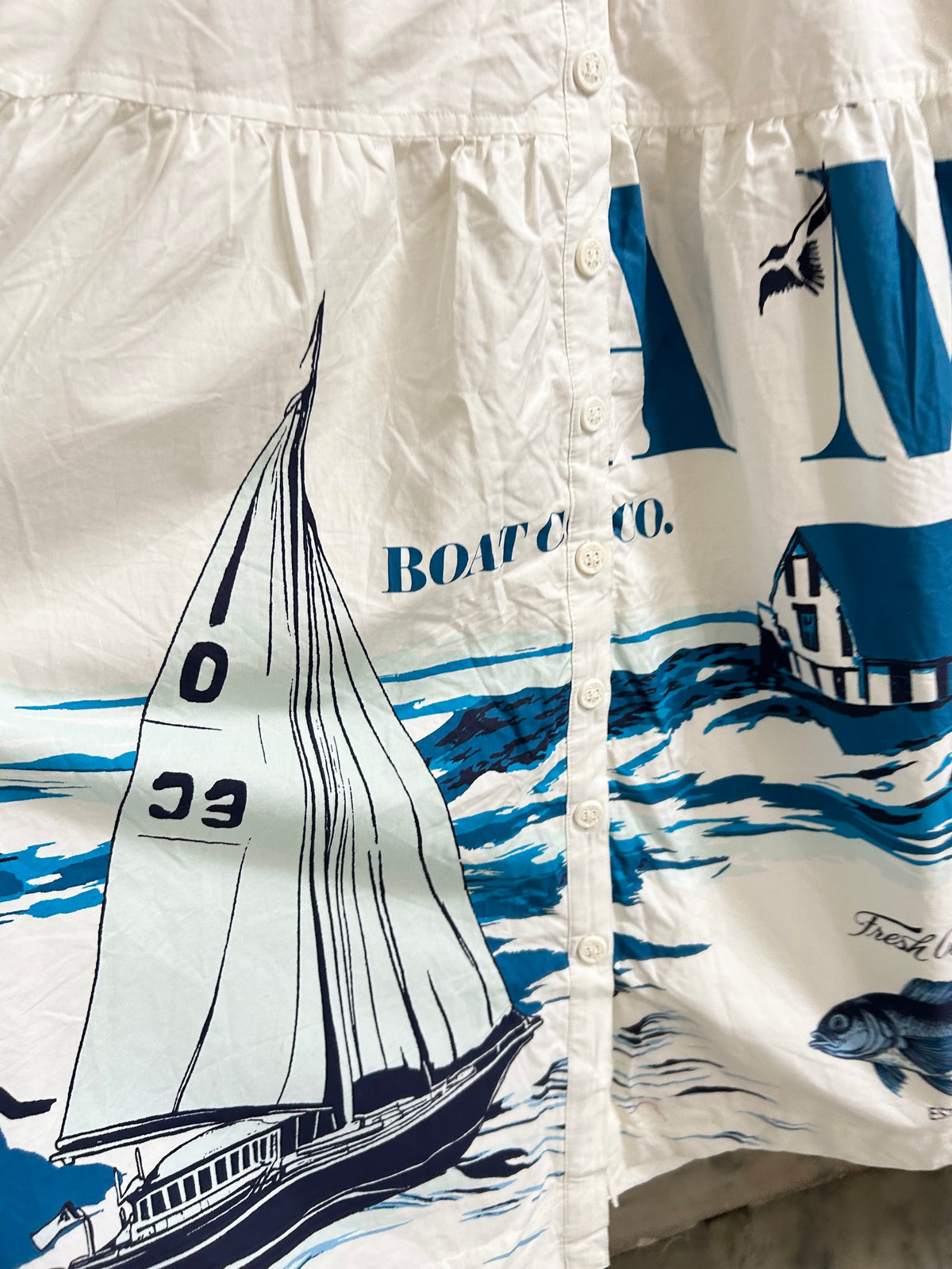 Cotton Sailor Dress: 40”