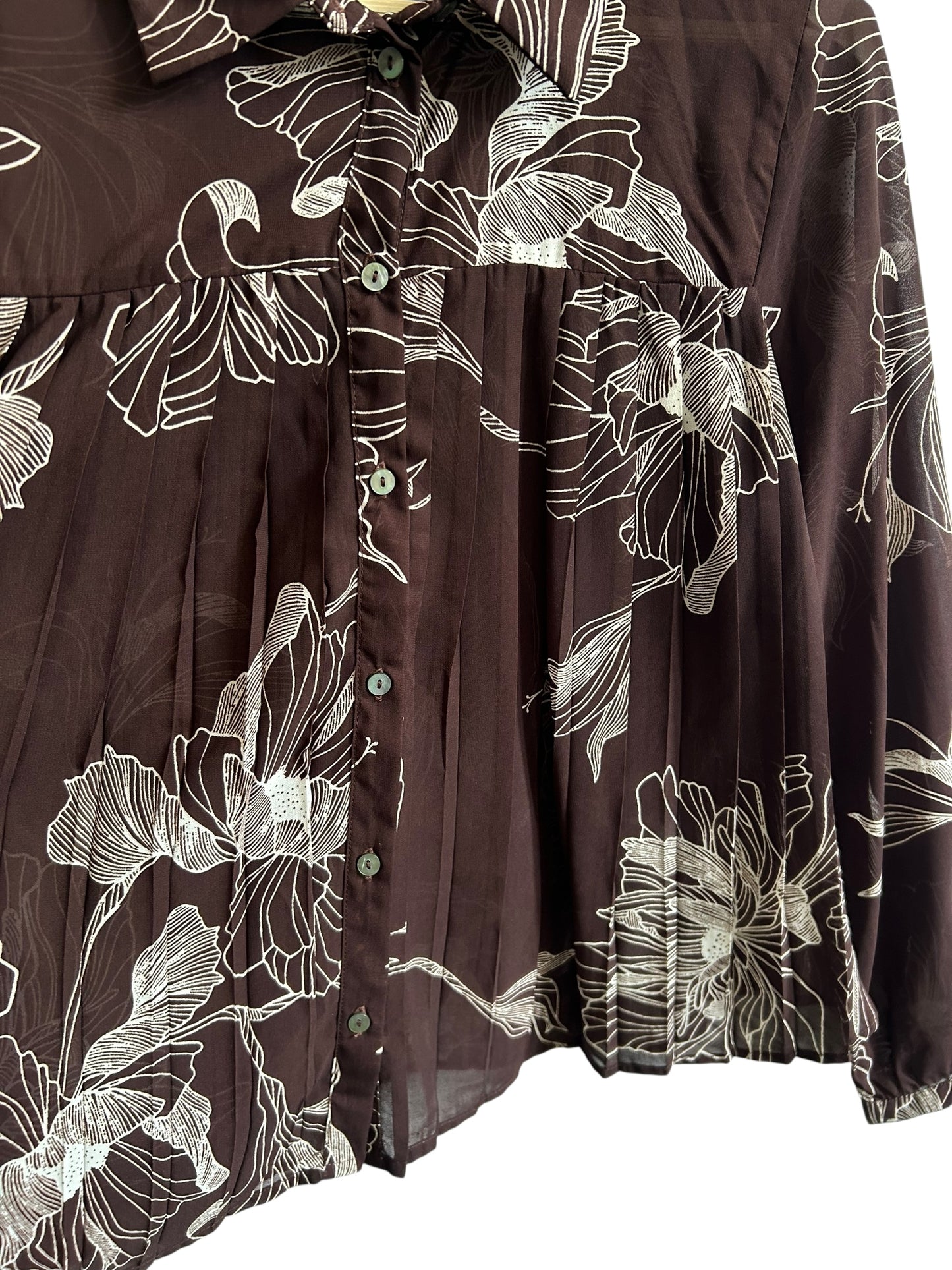 Brown Floral Top