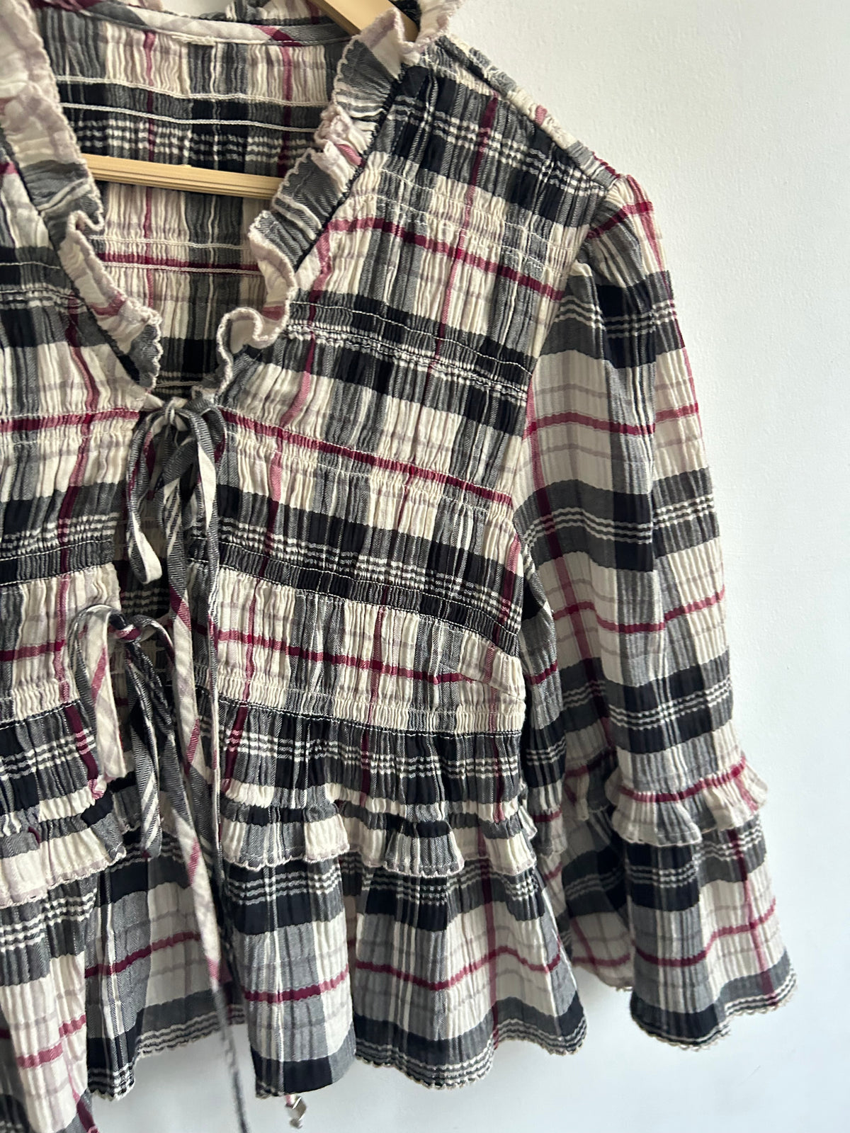 Plaid Cotton Top: 46”
