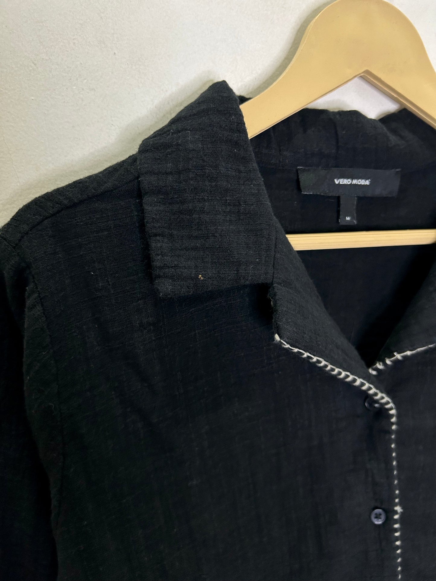 Black Embroidered Shirt