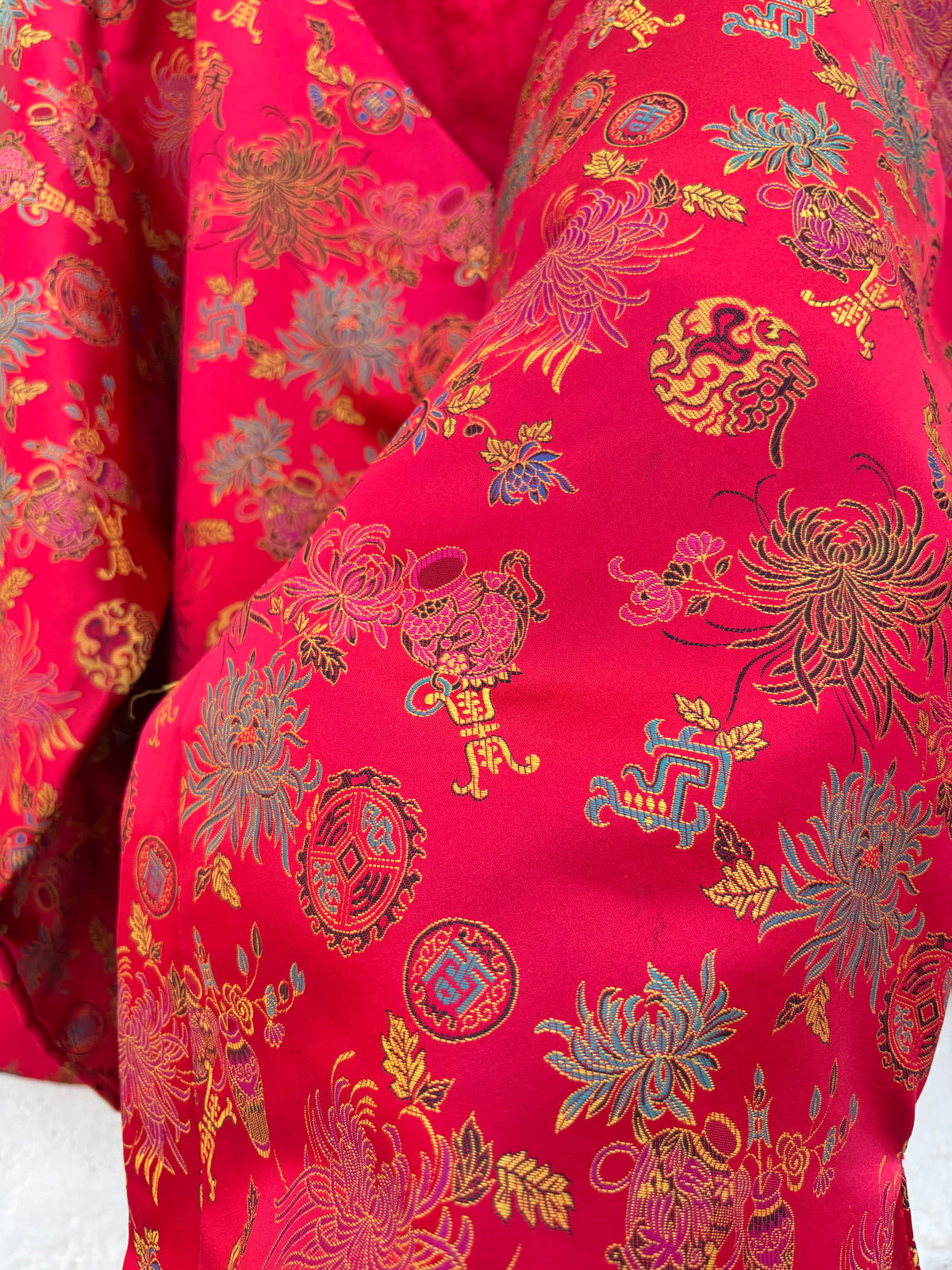 Floral Vintage Red Jacket: 42”