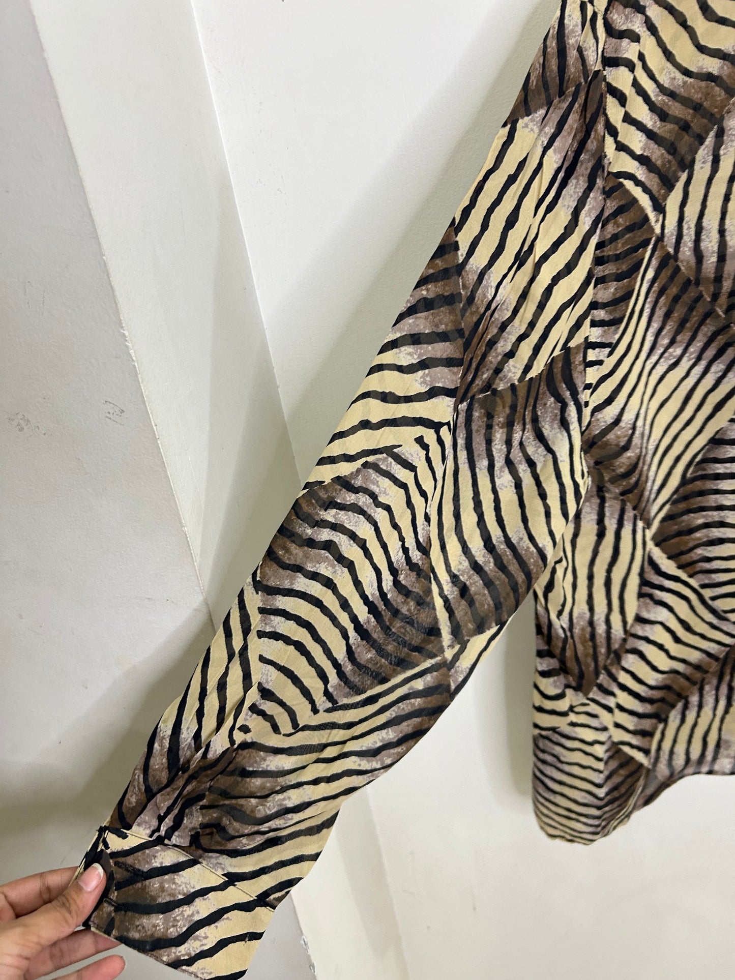 Zig zag Brown Shirt: Chest- 52”