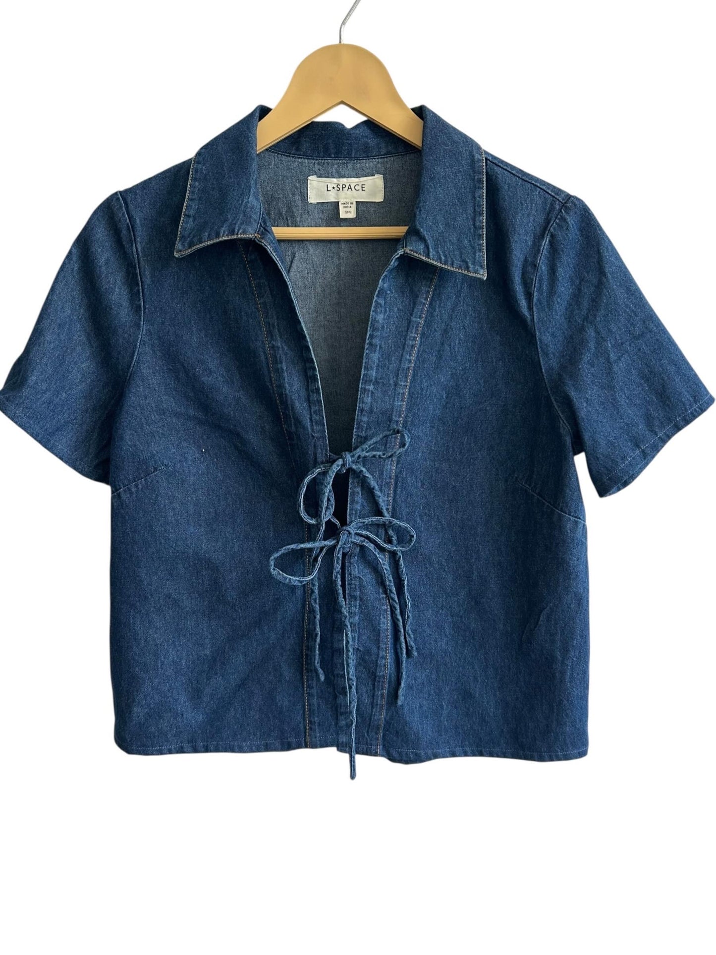 Denim Knot Top