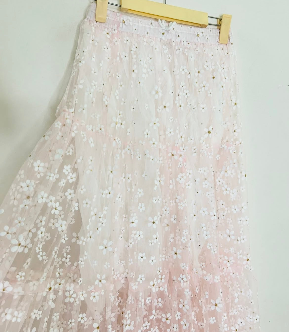 Floral Sheer Skirt (with lining)