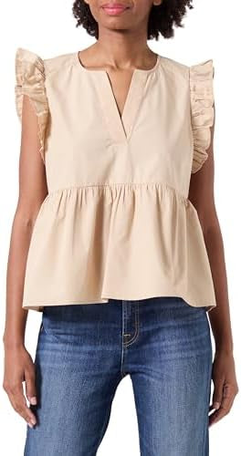 Ruffled Beige Top