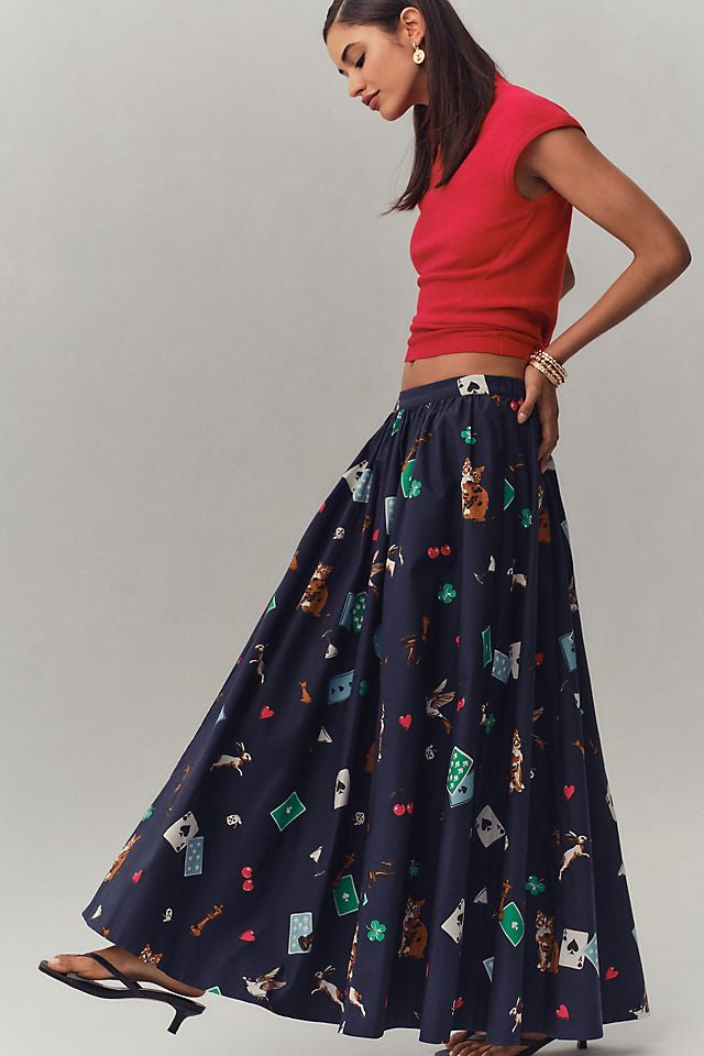 Poplin Printed Skirt
