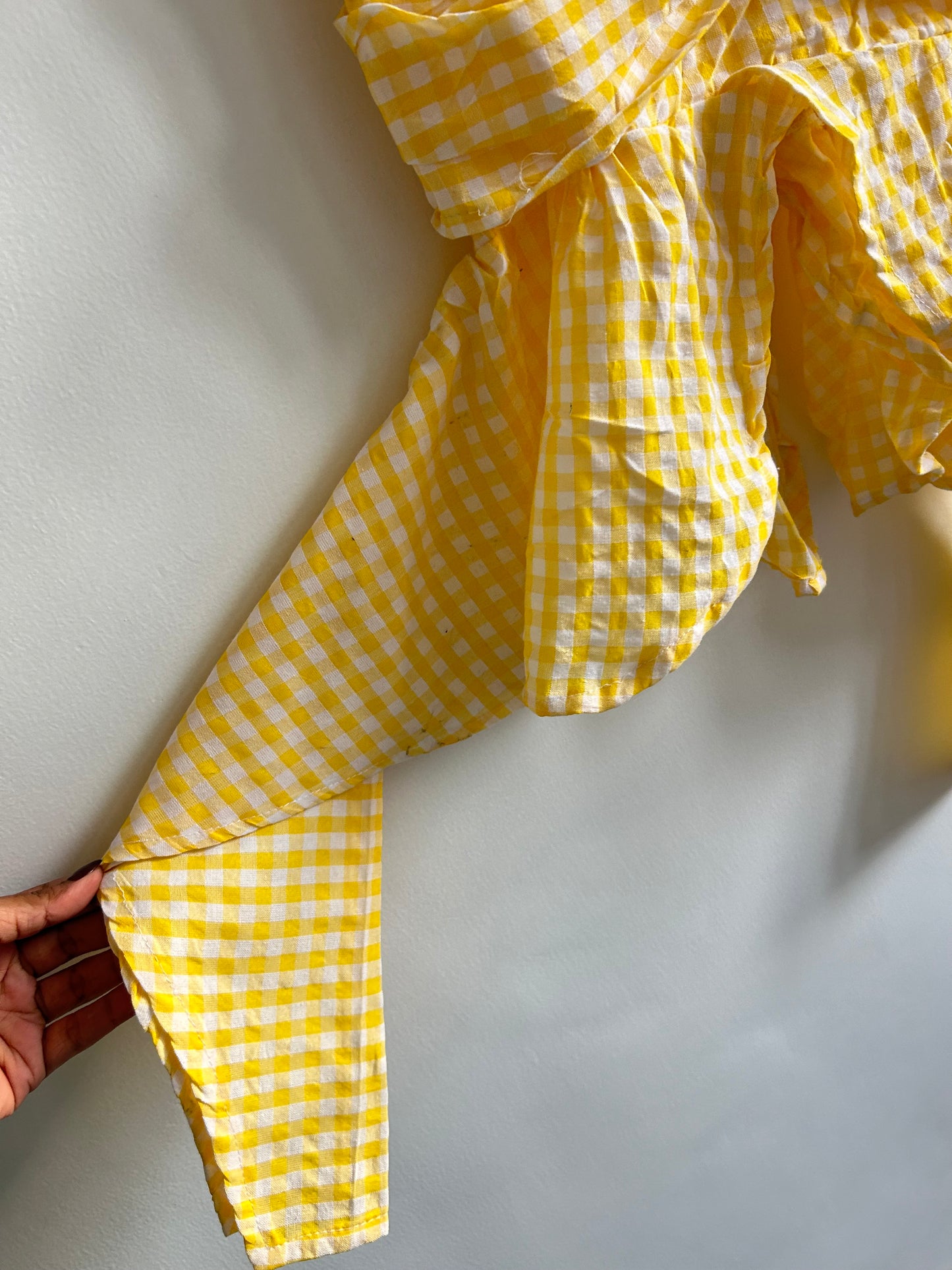 Gingham Yellow Top