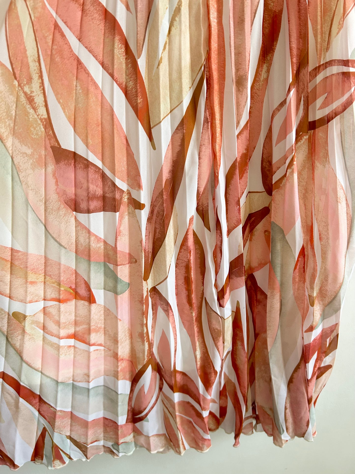 Pleated Floral Skirt