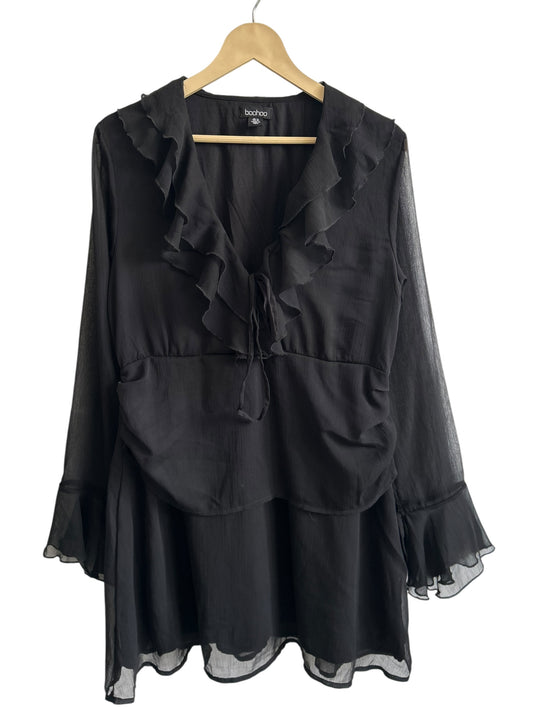 BOOHOO Ruched Waist Dress