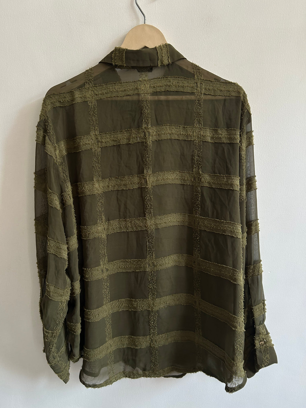 Green Textured Shirt: 44”