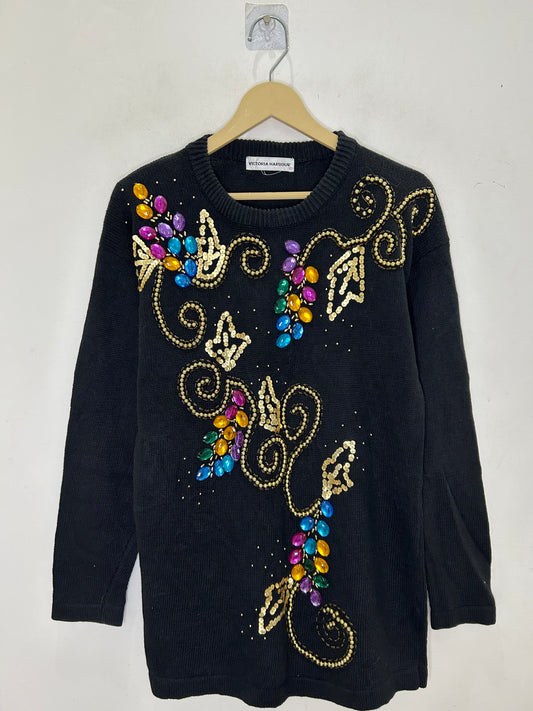 Embellished Black Sweater