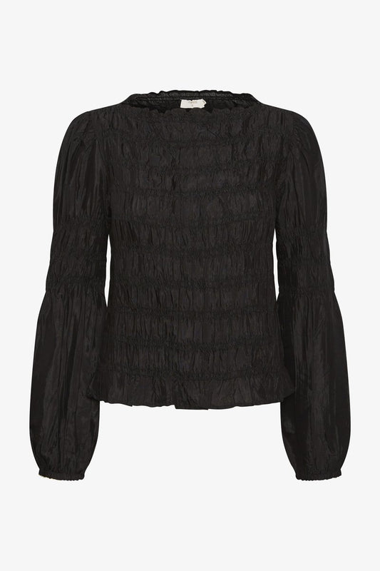 Black Ruched Top