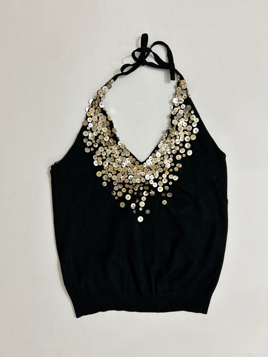 Embellished Halterneck Top