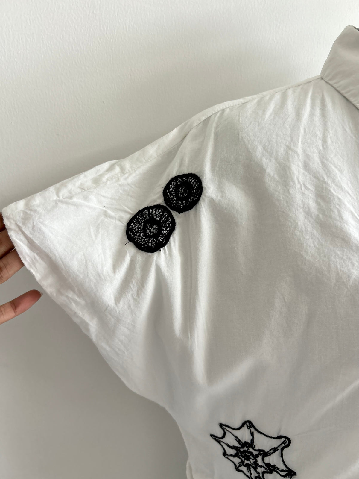 White Cotton Embroidered Dress