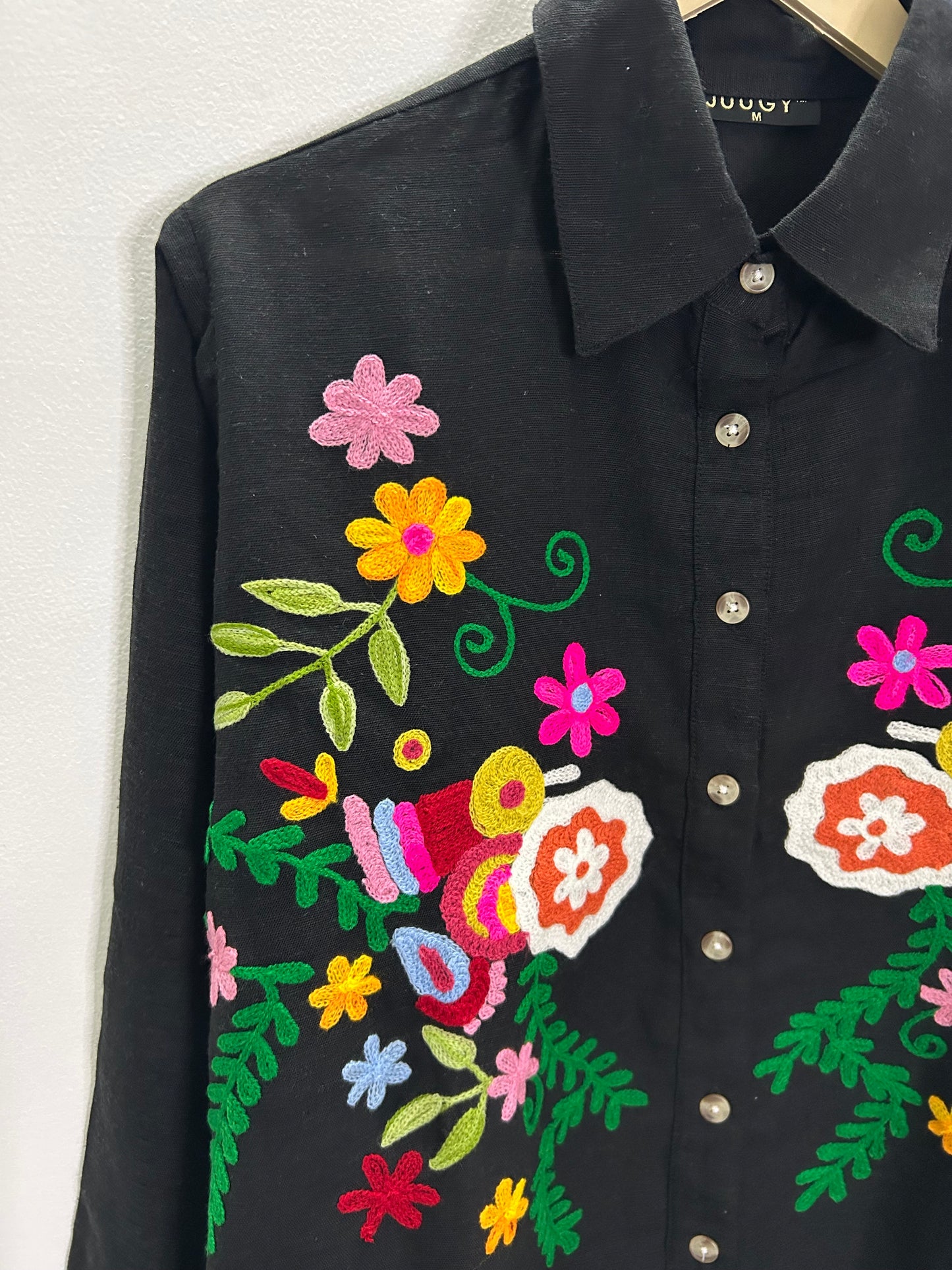 Black Embroidered Shirt