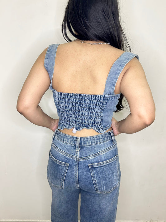 Denim Crop Top