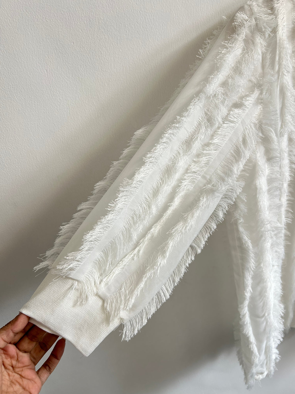 White Fringe Top: 38”