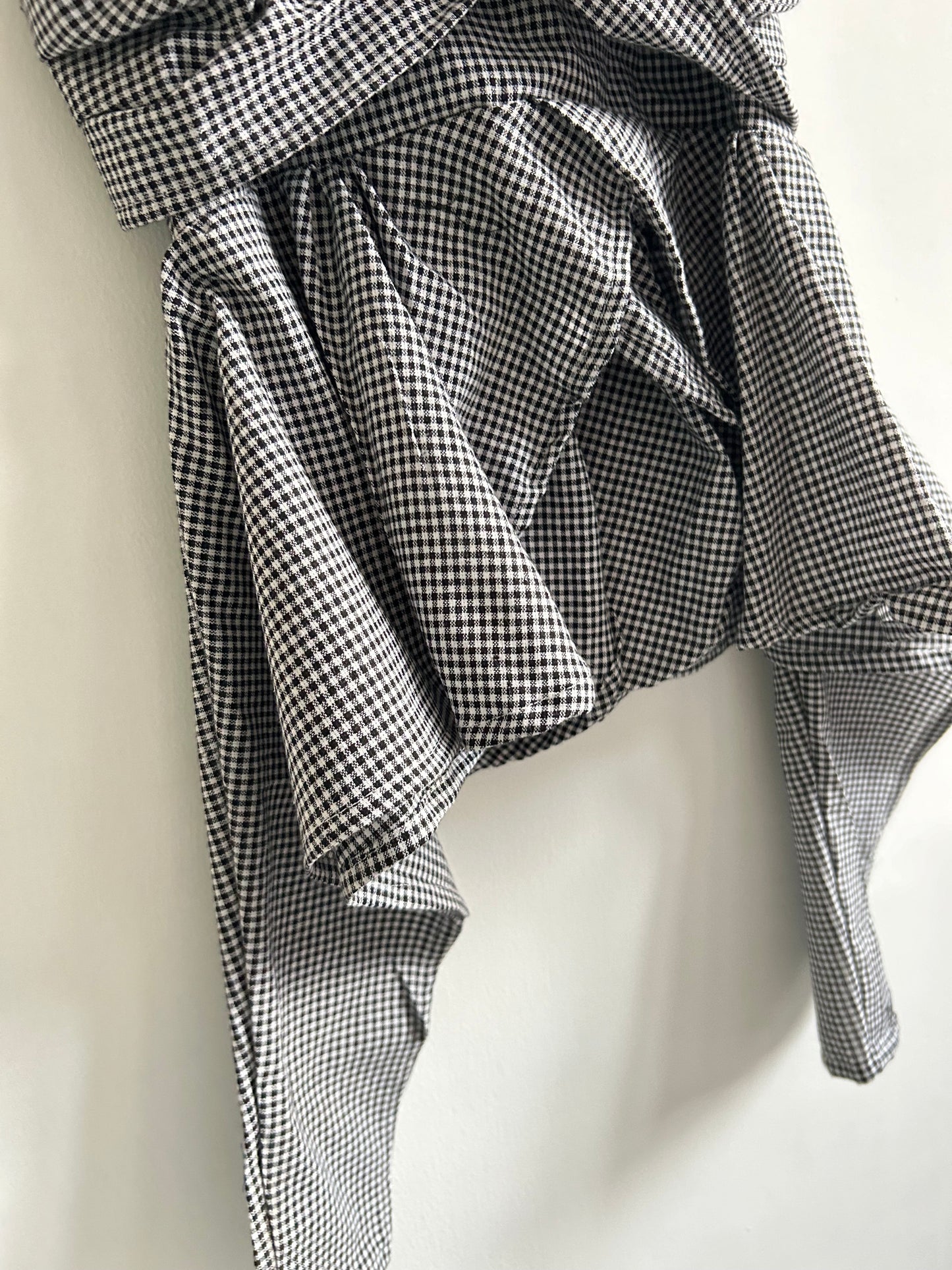 Gingham Black Top