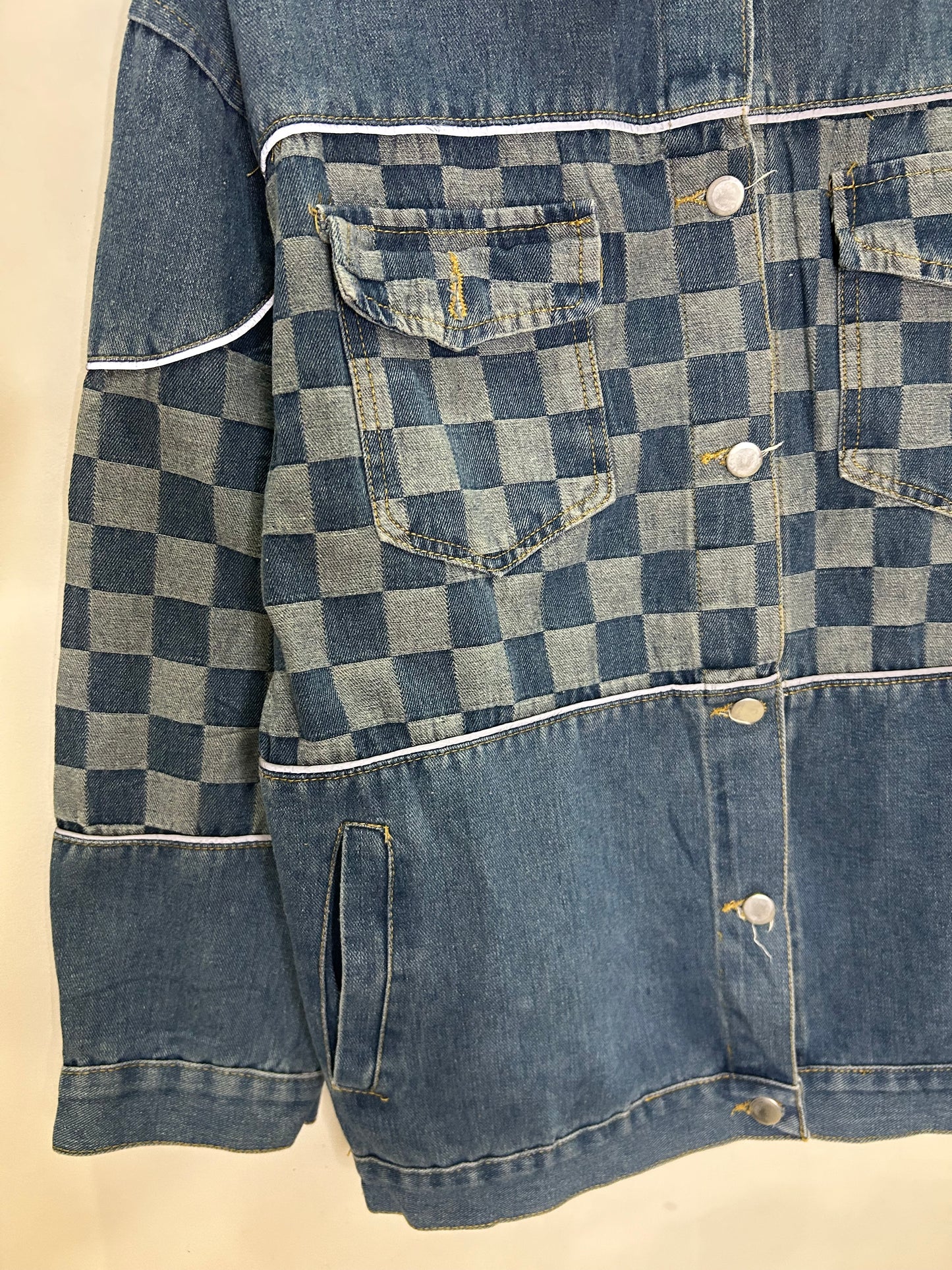 Denim Checkered Jacket