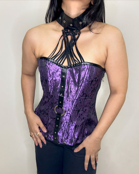 Vintage Black and Purple Corset