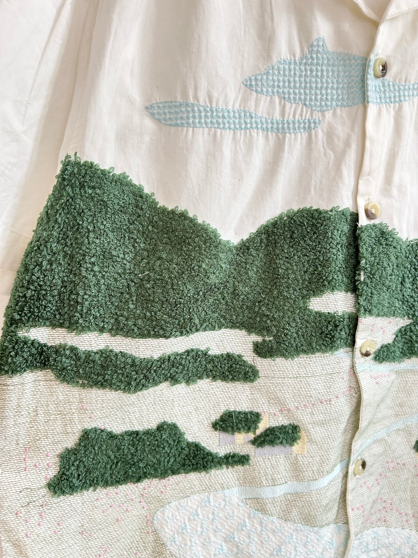 Cotton Embroidered 3-d textured Shirt